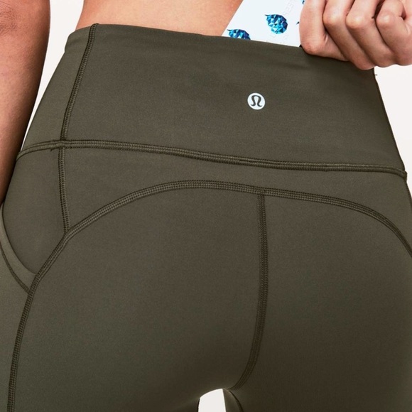 Lululemon Athletica High Rise All The Right Places Crop II 23” Sz 6 Dark Olive - Picture 4 of 14
